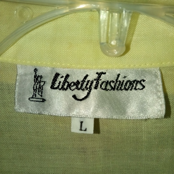 Liberty L Buttercup Yellow Linen Shirt Top - Picture 2 of 5